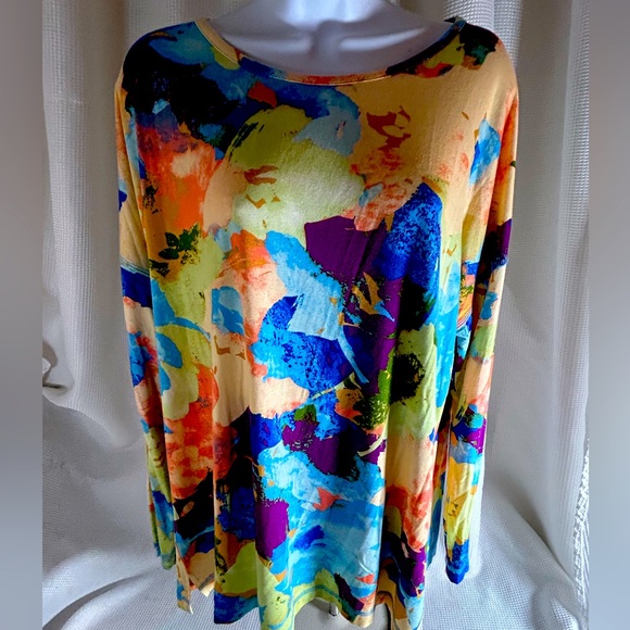 belle kim gravel Tops - Belle Kim Gravel long sleeve shirt multicolor, abstract design women’s